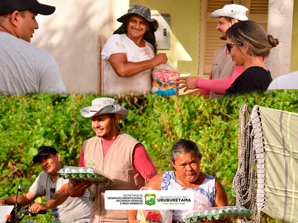 Entrega de cestas básicas aos beneficiários do projeto das cisternas.